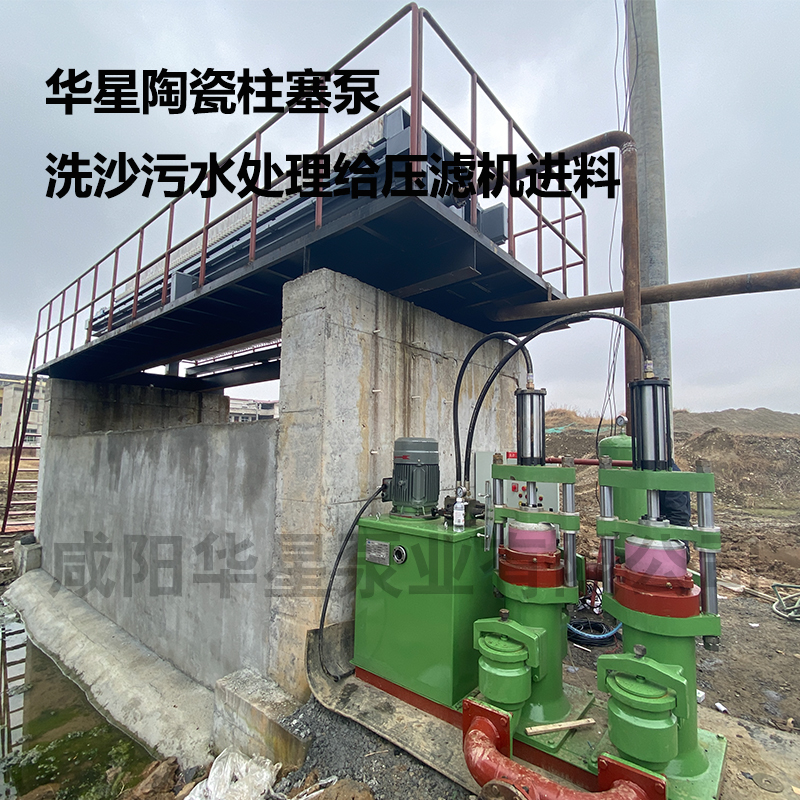 華星陶瓷柱塞泵洗沙污水處理給壓濾機進料